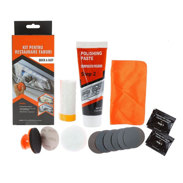 Kit polish pentru restaurarea farurilor