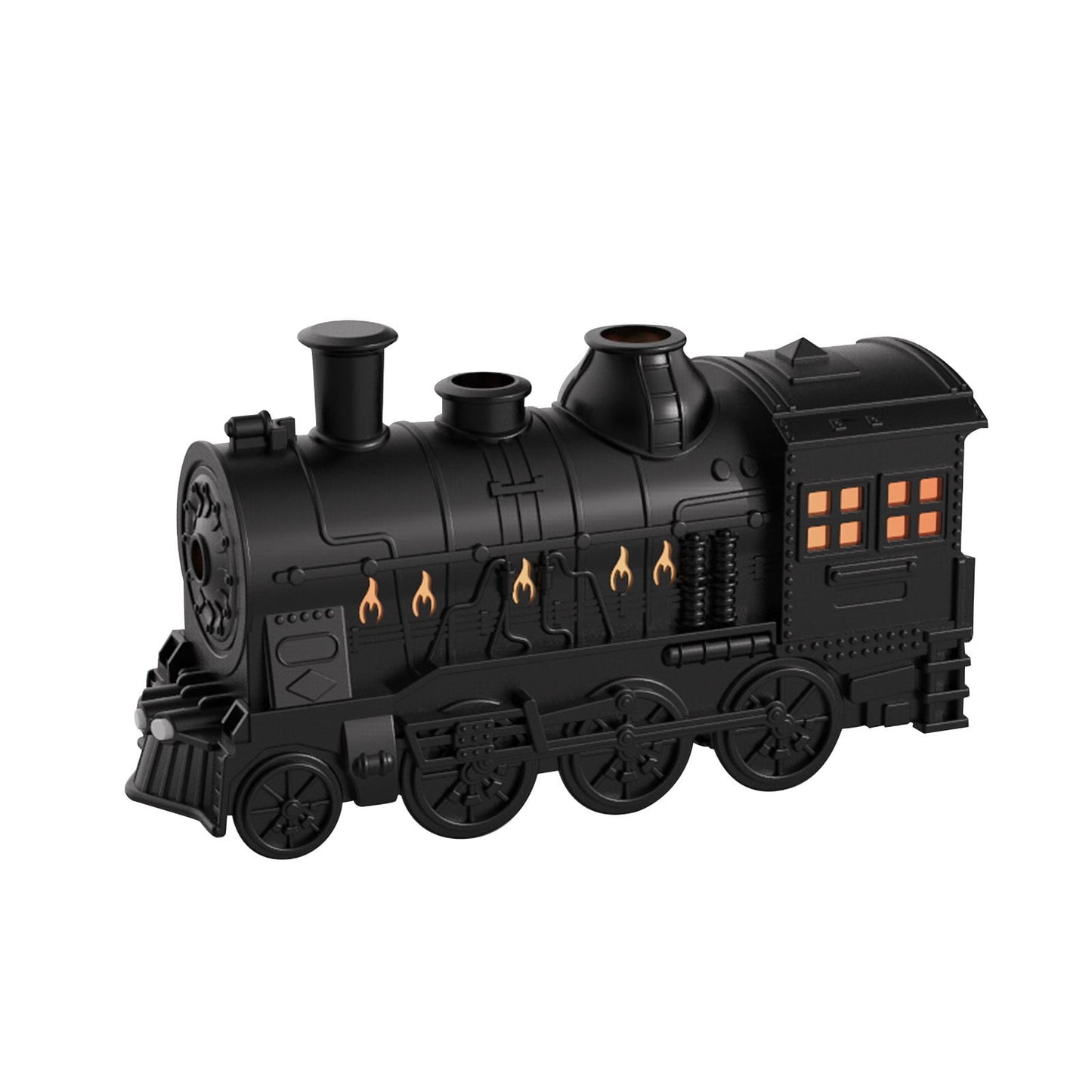 Umidificator aromaterapie 300 ml, design tren decorativ, lumină ambientală, 2 moduri de pulverizare și oprire automată