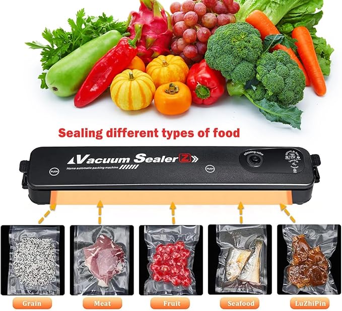 Aparat de vidat și sigilat alimente, 90W, 60kPa, mod umed/uscat, funcționare automată, 50 pungi incluse