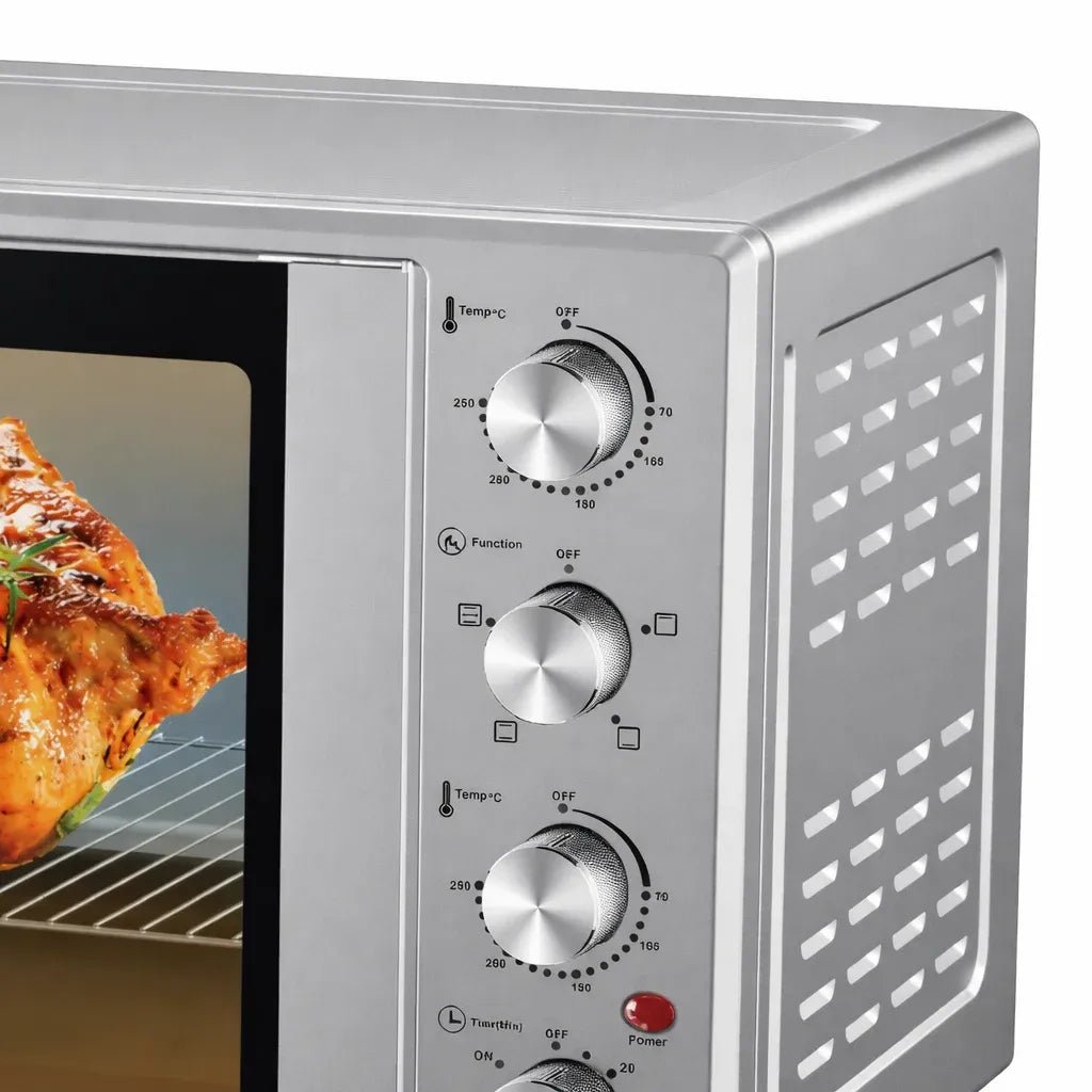 Cuptor electric HALEY 65L, 3000W, convecție, rotisor, timer 120 minute, accesorii incluse