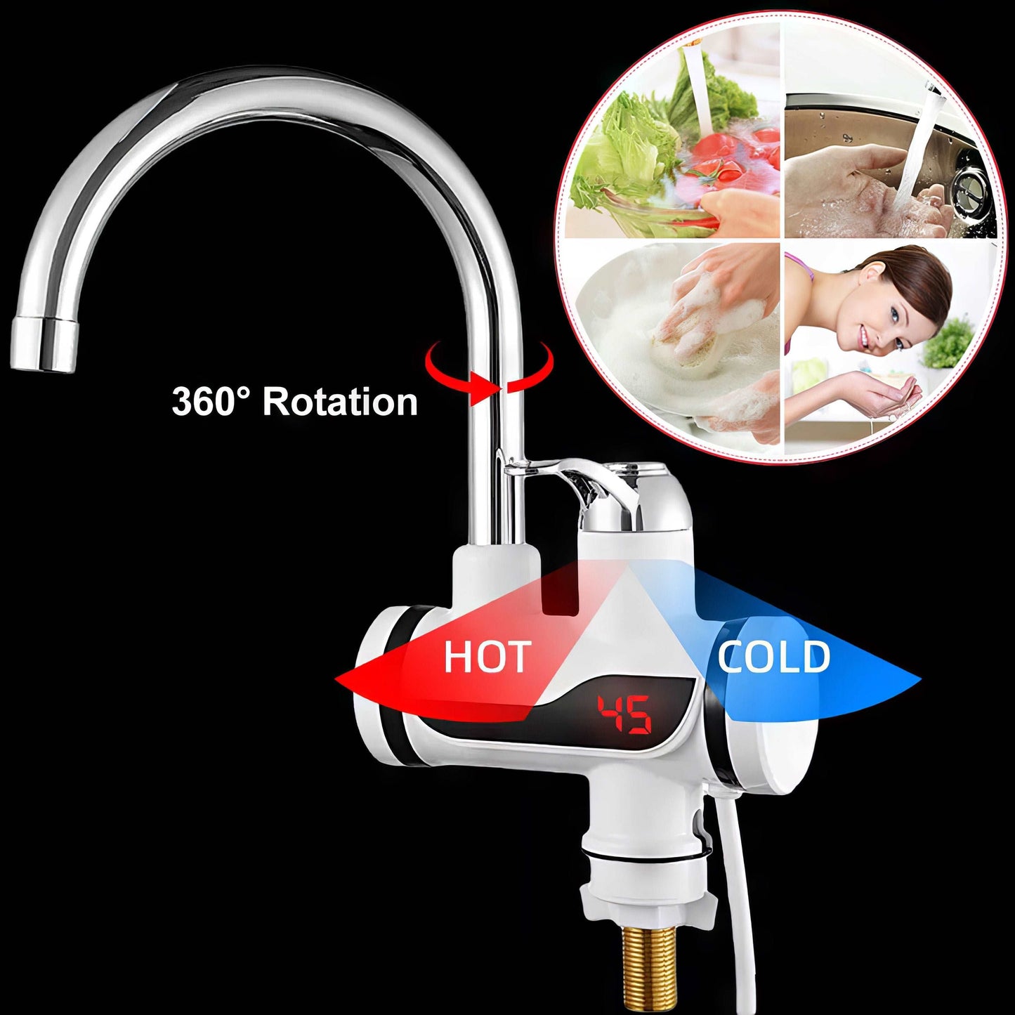 Robinet electric pentru apa calda | Boxely