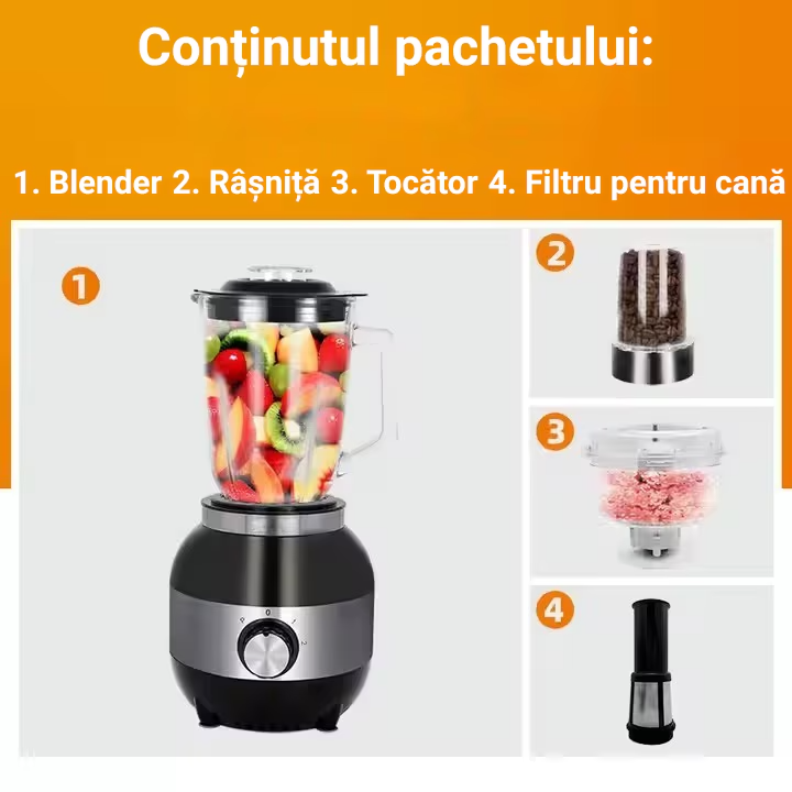 Blender Multifunctional 4 in 1, 1200W