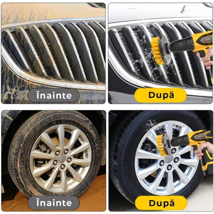 Set 3 perii rotative din plastic