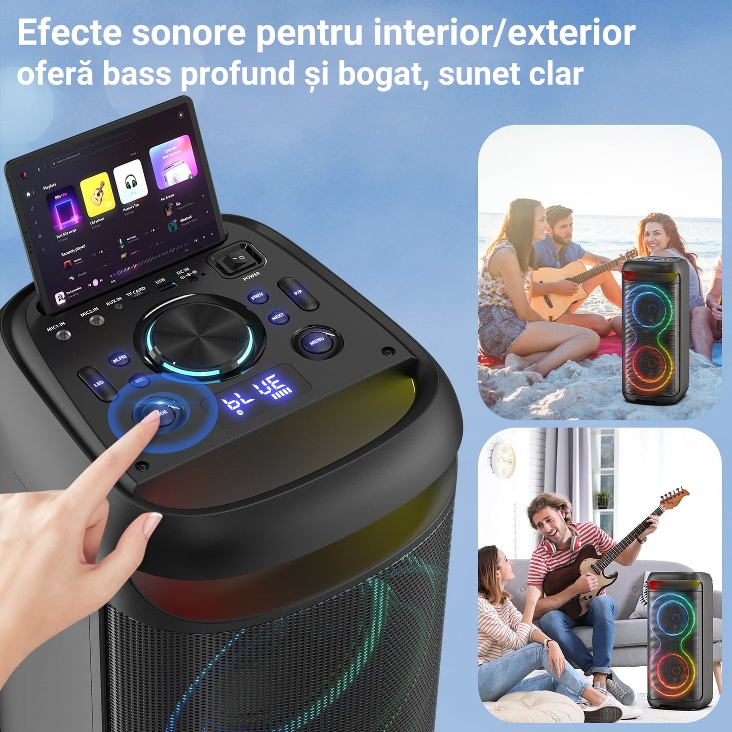 Boxa Portabila, 12H, 2 Microfoane, Havit