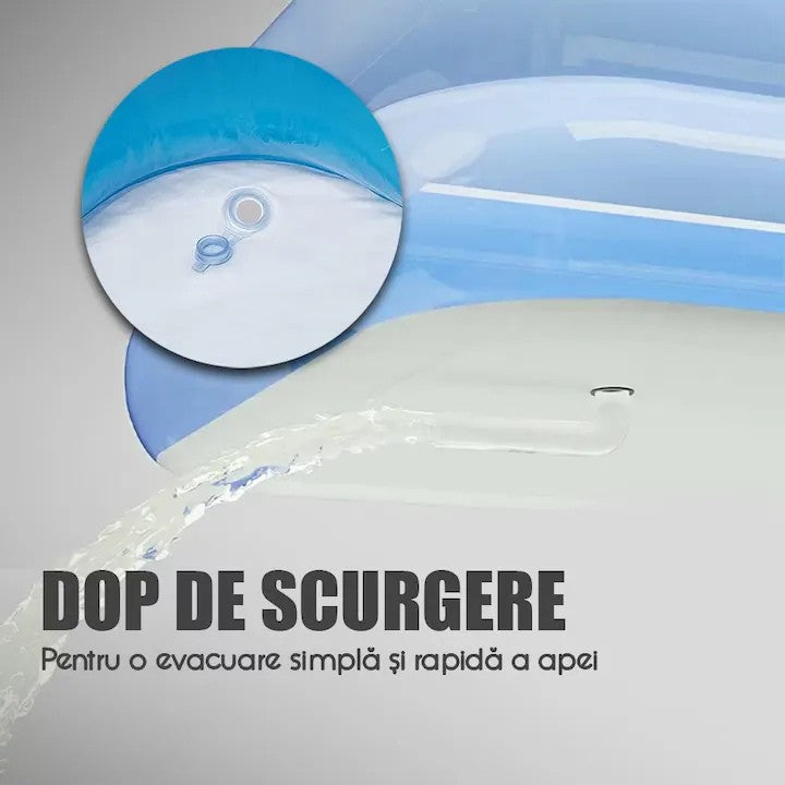 Piscină gonflabilă 200 x 150 cm, pentru copii, multi-utilizare, interior/exterior, ușor de umflat și depozitat