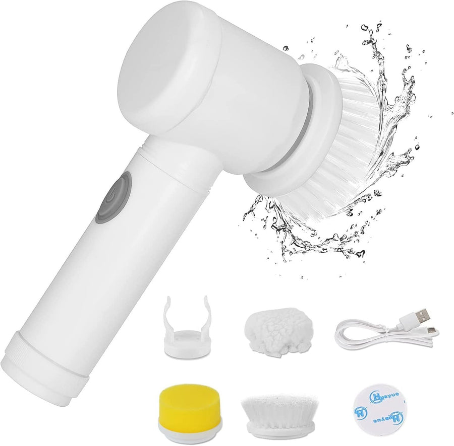 Perie electrică de curățat Magic Brush, cu accesorii pentru baie, bucătărie, chiuvete și suprafețe ceramice