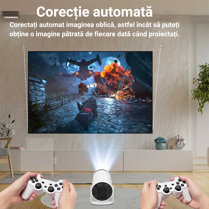 Videoproiector portabil 4K Ultra, gaming & streaming