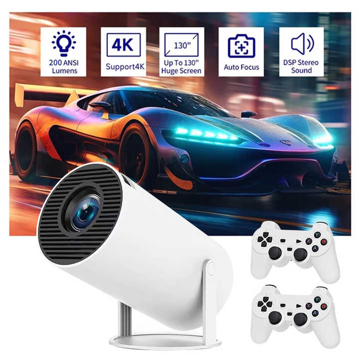 Videoproiector portabil 4K Ultra, gaming & streaming