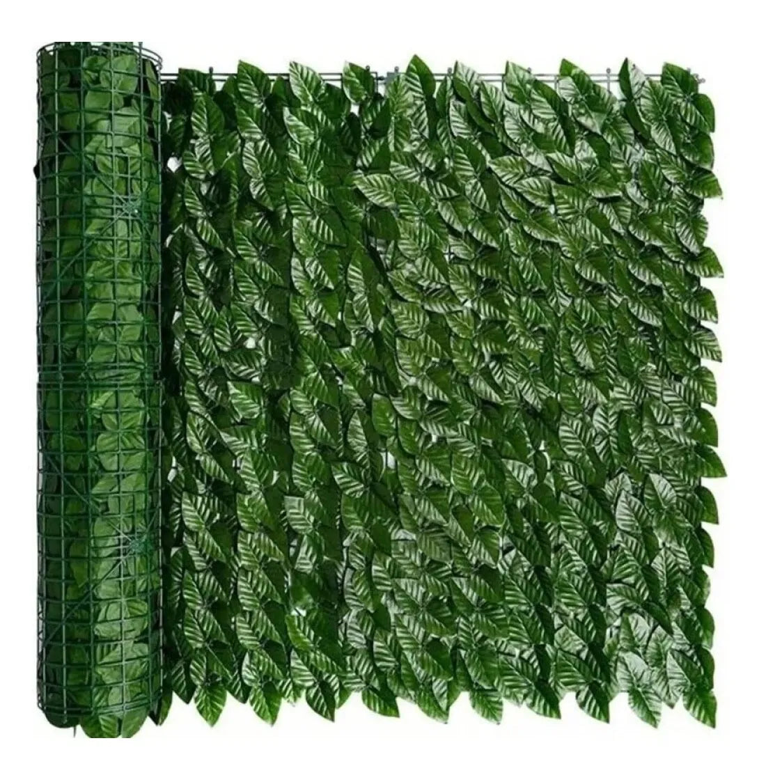 Gard viu artificial 3 x 1 m, panou cu frunze decorative, rezistent UV, pentru interior și exterior