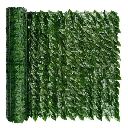 Gard viu artificial 3 x 1 m, panou cu frunze decorative, rezistent UV, pentru interior și exterior