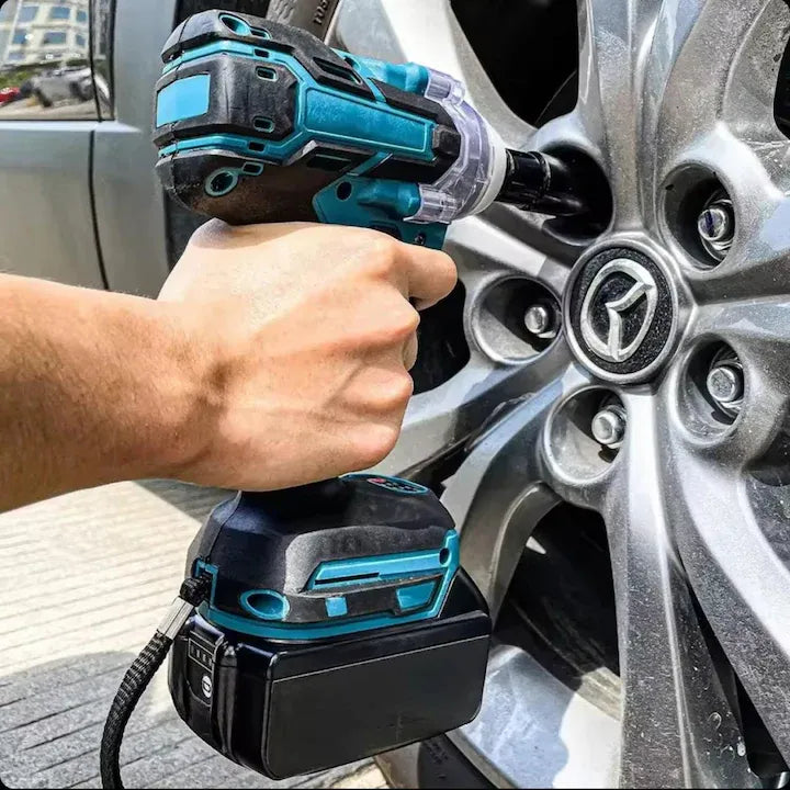 Mașină de găurit și înșurubat cu impact, 2 acumulatori 48V, 40 accesorii, 350 Nm, valiză transport