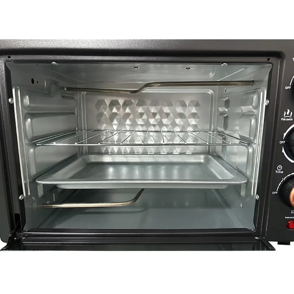 Cuptor electric multifuncțional 25L, 1500W, timer 60 minute, control temperatură, accesorii incluse