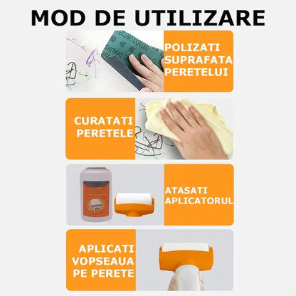 Trafalet cu rezervor pentru vopsit pereți, 500 ml, cu vopsea lavabilă inclusă, reutilizabil