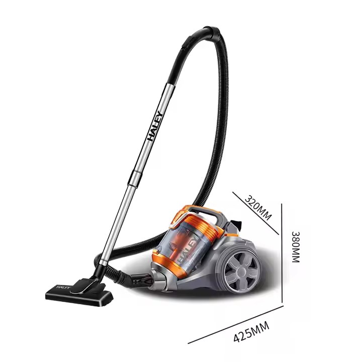 Aspirator portabil fără sac HALEY, 3000W, recipient colectare 4L, design compact, portocaliu/gri