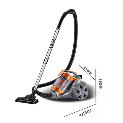 Aspirator portabil fără sac HALEY, 3000W, recipient colectare 4L, design compact, portocaliu/gri