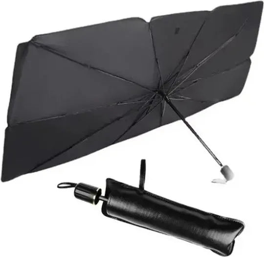 Parasolar parbriz auto pliabil, 135 x 59 cm, protecție solară și termică, reflectare raze UV, negru, universal