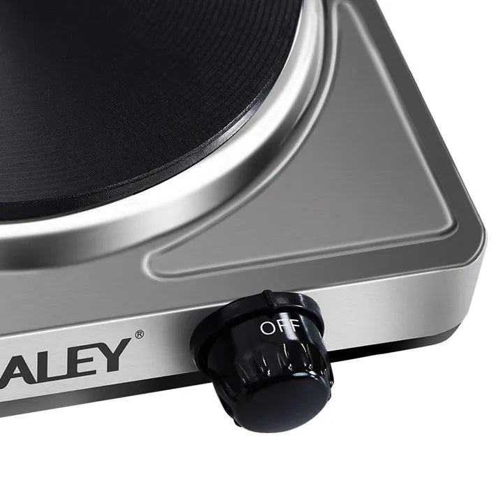 Plită electrică portabilă HALEY, 1500W, temperatură reglabilă, inox, indicator LED
