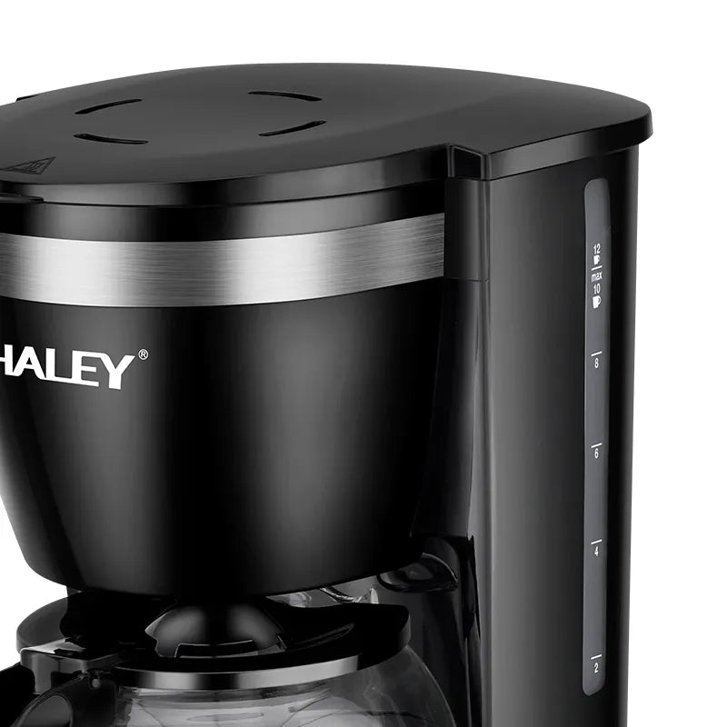 Aparat de cafea HALEY, 800W, 1.25L, carafă din sticlă, 12 cești, oprire automată