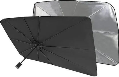 Parasolar parbriz auto pliabil, 135 x 59 cm, protecție solară și termică, reflectare raze UV, negru, universal