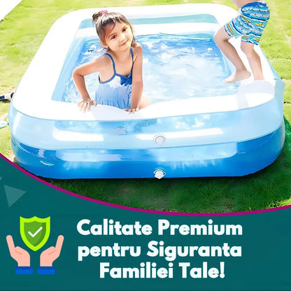 Piscină gonflabilă 200 x 150 cm, pentru copii, multi-utilizare, interior/exterior, ușor de umflat și depozitat