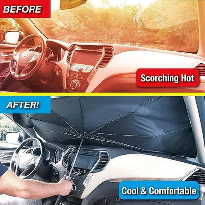 Parasolar parbriz auto pliabil, 135 x 59 cm, protecție solară și termică, reflectare raze UV, negru, universal