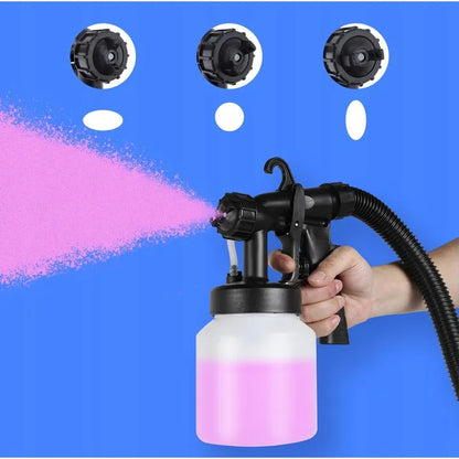 Pistol de vopsit electric PAINTZOOM, aparat pentru vopsit și zugrăvit, rezervor 800 ml, furtun 1.5 m, 650W