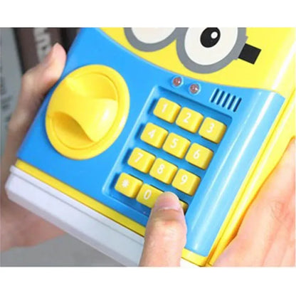 Pușculiță electronică tip ATM, cu cod PIN, depunere bancnote și monede, pentru copii
