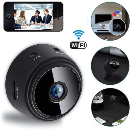 Mini cameră wireless, Full HD 1080p, Wi-Fi, senzor mișcare, night vision și prindere magnetică