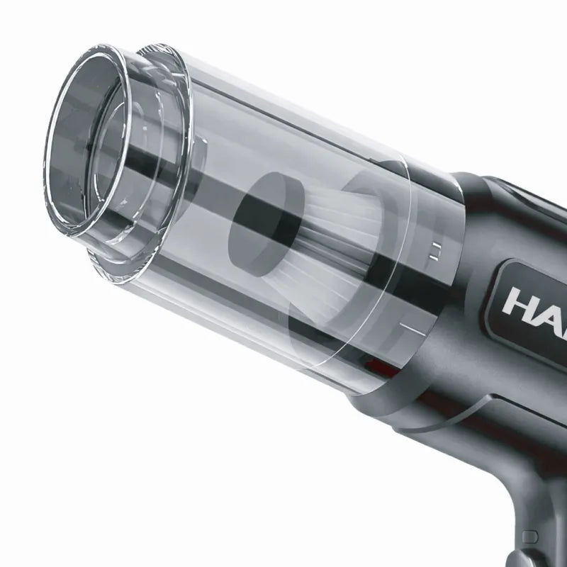 Aspirator auto portabil HALEY, fără fir, acumulator 6000mAh, design ergonomic și 6 capete incluse