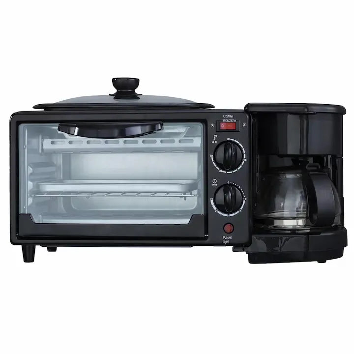 Cuptor electric 3 în 1, 2000W, cu cafetieră, grill, timer integrat și capacitate 9L