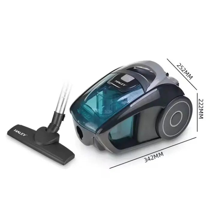 Aspirator fără sac HALEY, 2800W, capacitate 2L, filtru lavabil, design compact, pentru podele, covoare și spații înguste