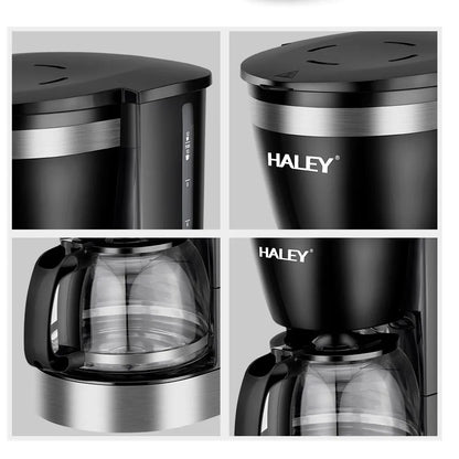 Aparat de cafea HALEY, 800W, 1.25L, carafă din sticlă, 12 cești, oprire automată