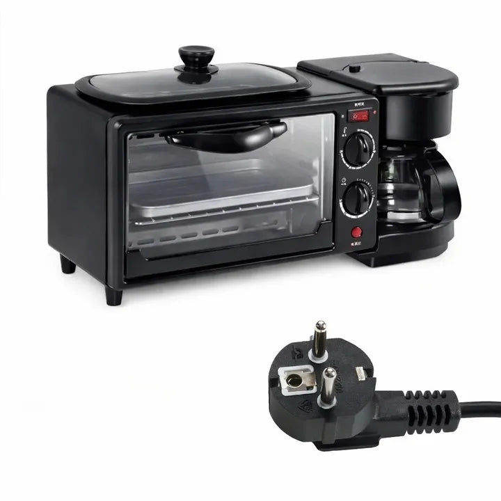 Cuptor electric 3 în 1, 2000W, cu cafetieră, grill, timer integrat și capacitate 9L