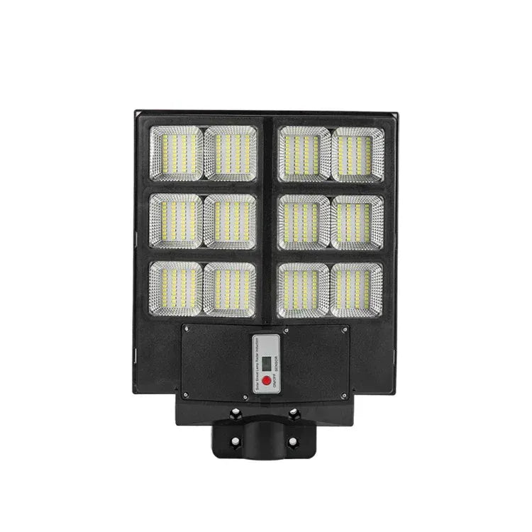 Lampă solară stradală 600W/800W/1000W, telecomandă, senzor mișcare, panou solar, suport metalic, IP65