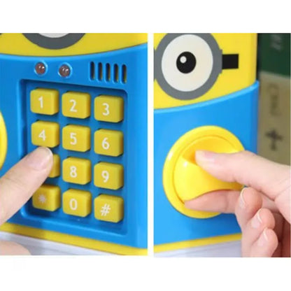 Pușculiță electronică tip ATM, cu cod PIN, depunere bancnote și monede, pentru copii