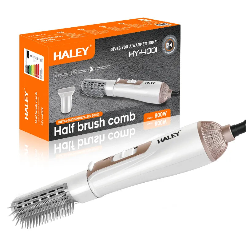 Uscător de păr tip perie HALEY, 800W, 2 capete interschimbabile, volum și coafare
