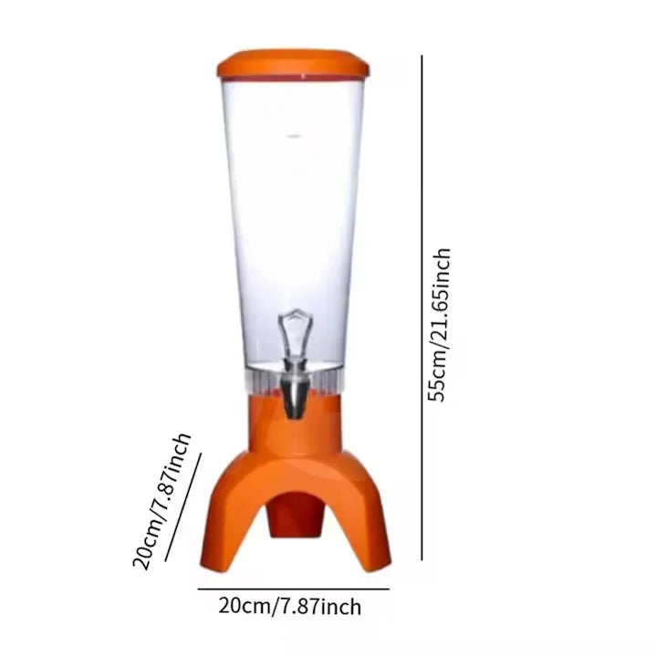 Dozator băuturi 3L, cu iluminare LED, boxă Bluetooth integrată și robinet pentru servire