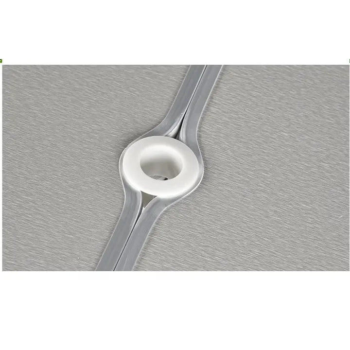 Set masă și 4 scaune pliabile pentru camping, picnic și grădină, aluminiu/PVC, tip geamantan, argintiu