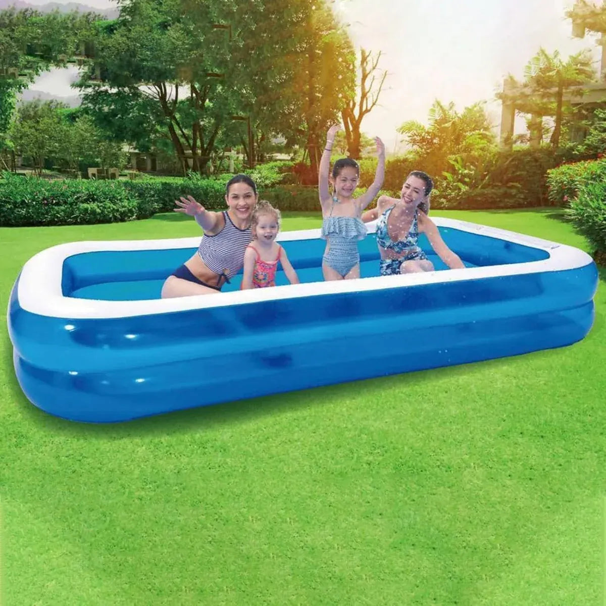 Piscină gonflabilă 200 x 150 cm, pentru copii, multi-utilizare, interior/exterior, ușor de umflat și depozitat