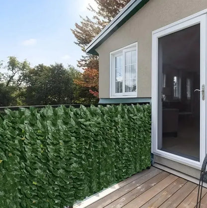 Gard viu artificial 3 x 1 m, panou cu frunze decorative, rezistent UV, pentru interior și exterior