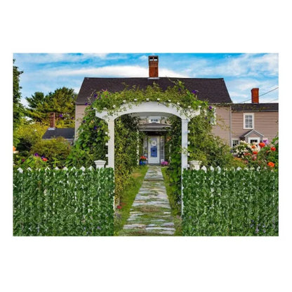 Gard viu artificial 3 x 1 m, panou cu frunze decorative, rezistent UV, pentru interior și exterior