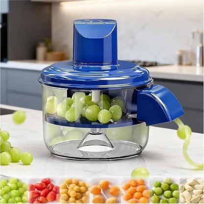 Aparat electric pentru curățat fructe și legume, fără fir, 50W, 5 lame inox, USB-C și baterie 1300mAh