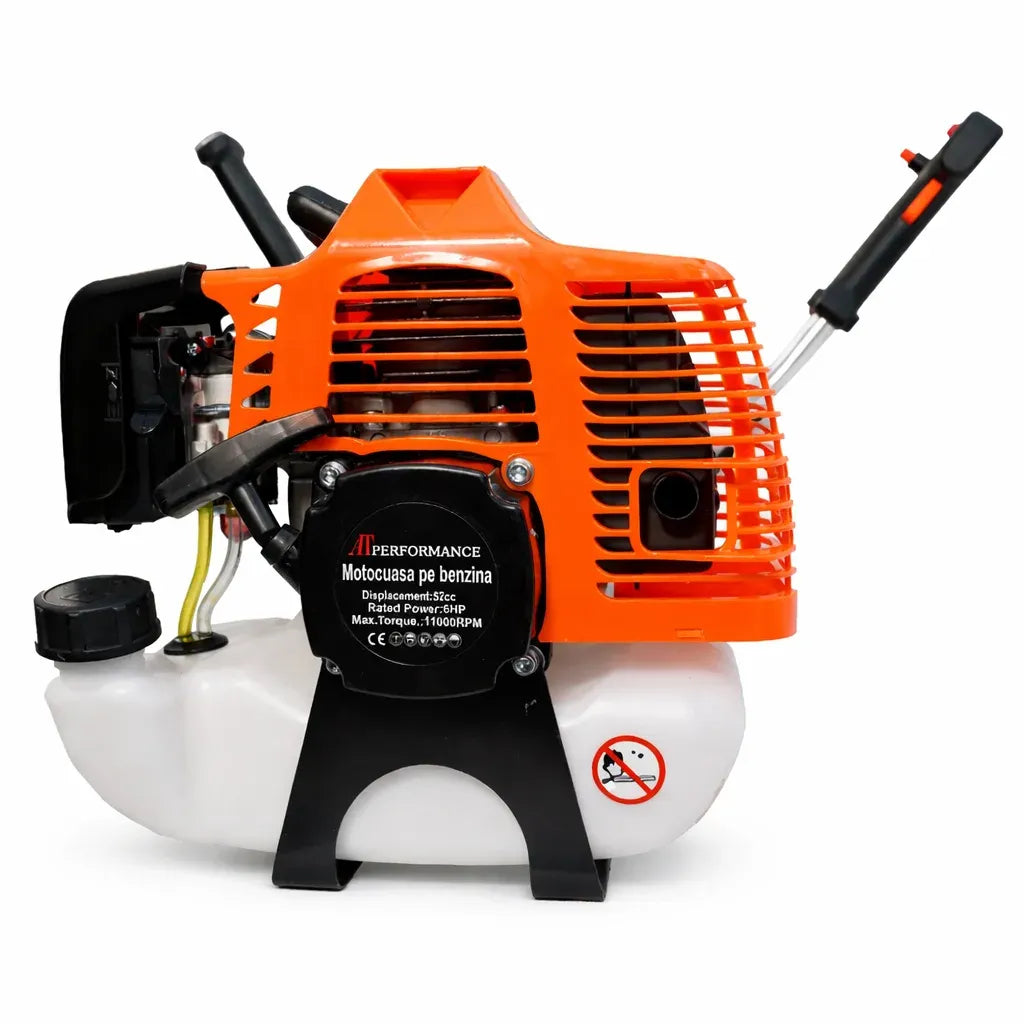 Motocoasă pe benzină 52cc, 6CP, 11000 RPM, motor 2 timpi, accesorii incluse