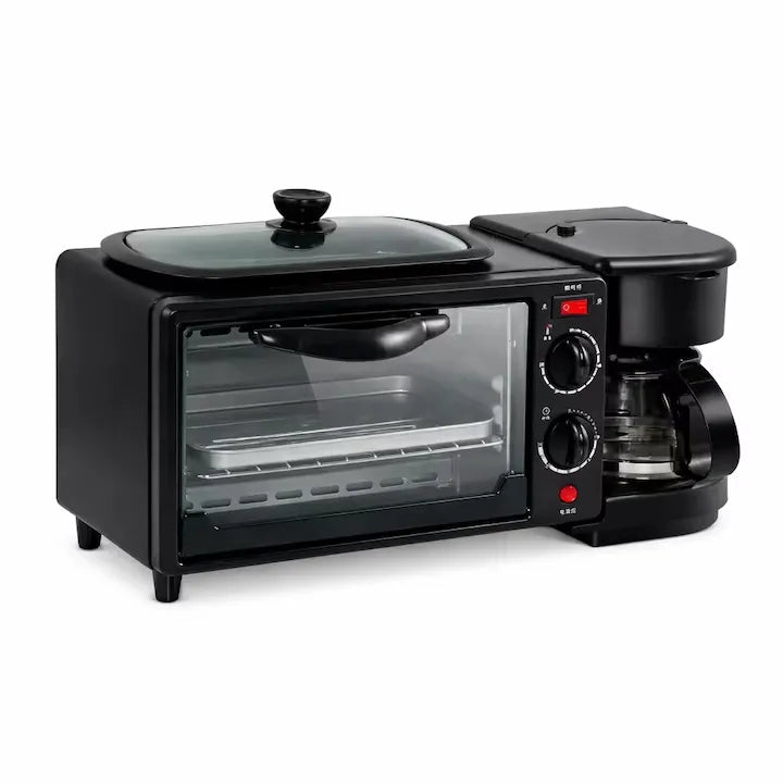 Cuptor electric 3 în 1, 2000W, cu cafetieră, grill, timer integrat și capacitate 9L