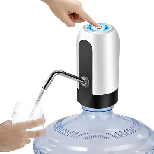 Pompă electrică pentru apă, dozator portabil pentru bidon 5–20L, USB, baterie 1200mAh, tub inox