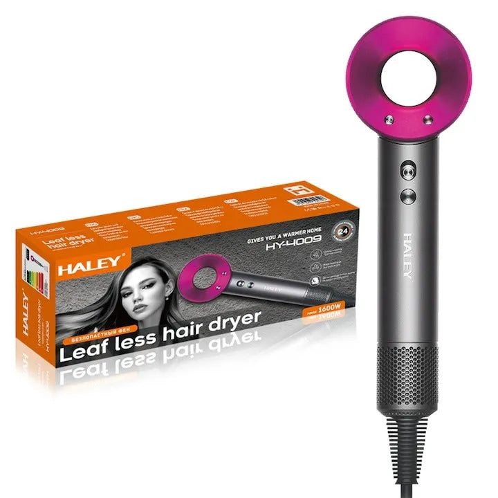 Uscător de păr HALEY Super Sonic, motor digital, 4 trepte de temperatură, 3 viteze, accesoriu magnetic, 1600W