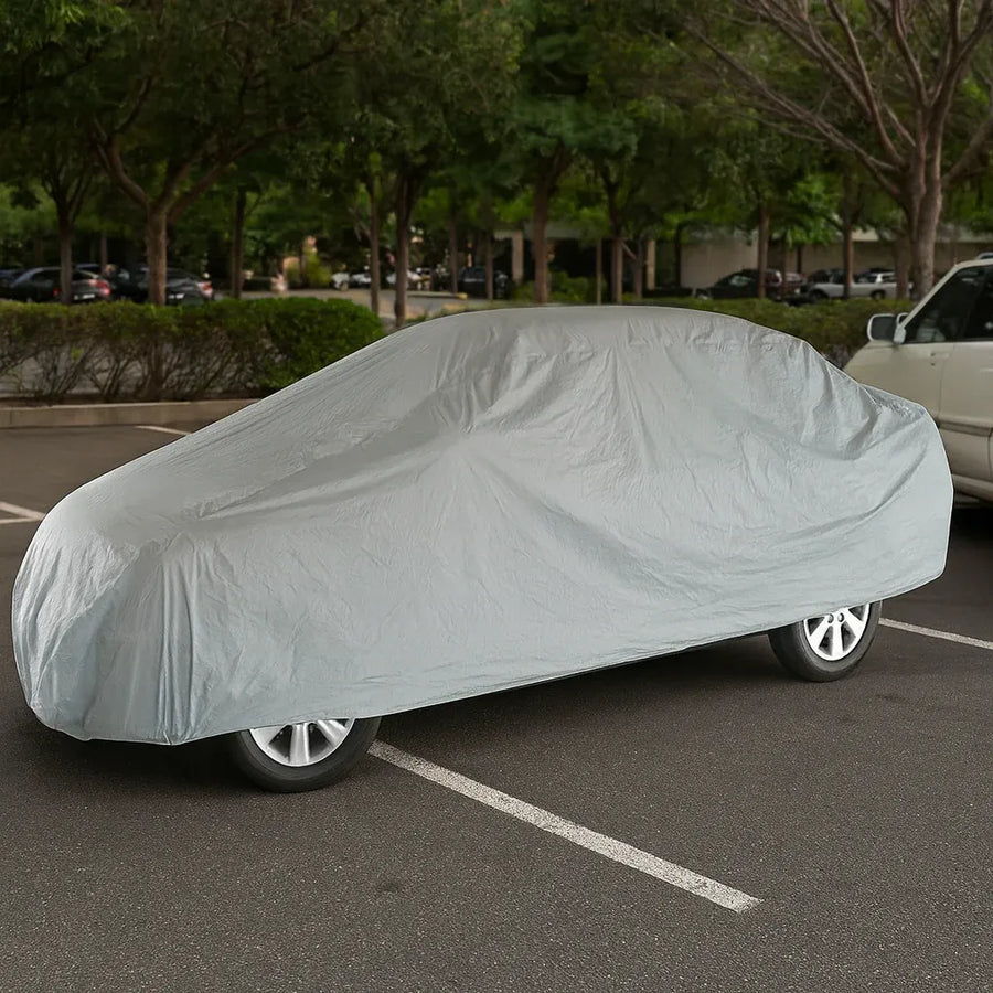 Prelată impermeabilă auto PEVA, husă protecție autoturism, anti-UV, praf, ploaie și zăpadă, mărimi S–XXL