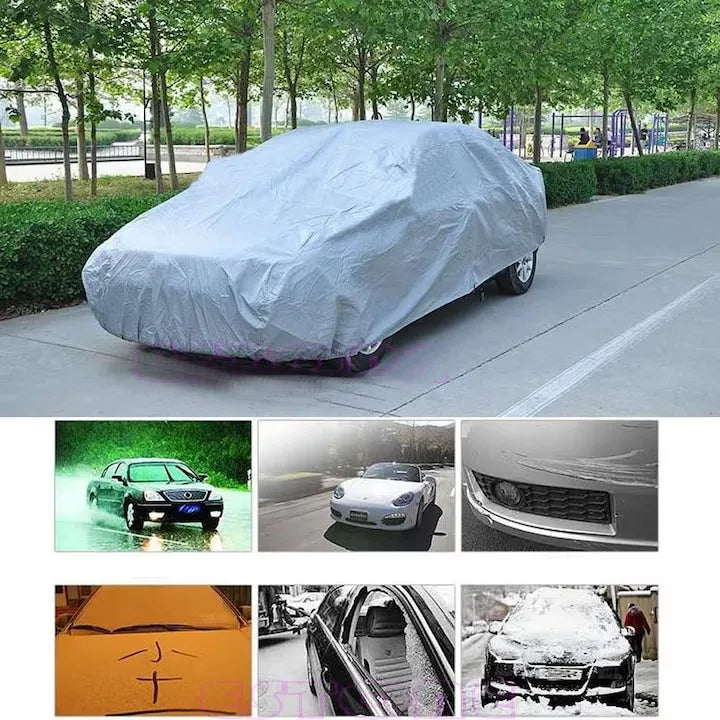 Prelată impermeabilă auto PEVA, husă protecție autoturism, anti-UV, praf, ploaie și zăpadă, mărimi S–XXL