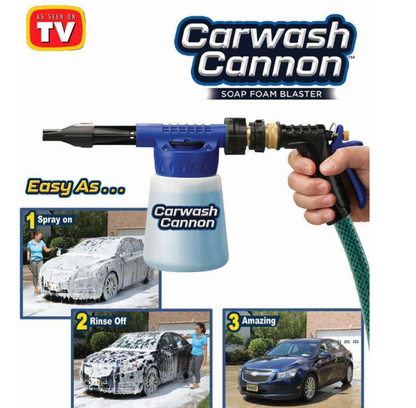 Pistol cu recipient pentru detergent CarWash Cannon, pentru spălare auto, aplicare soluție și clătire cu apă