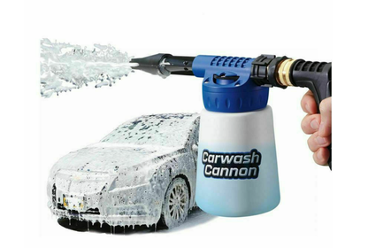 Pistol cu recipient pentru detergent CarWash Cannon, pentru spălare auto, aplicare soluție și clătire cu apă